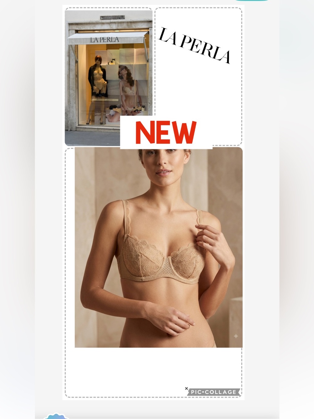 NEW La Perla Lace Underwire Balconette Bra in Beige/ new condition size 34 - Picture 1 of 9